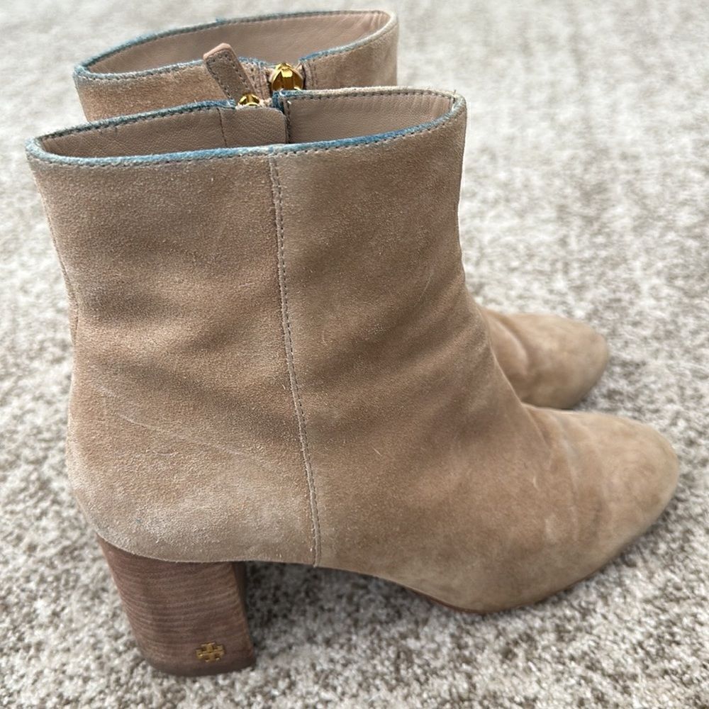 Tory Burch Tan Suede Ankle Boots 8.5